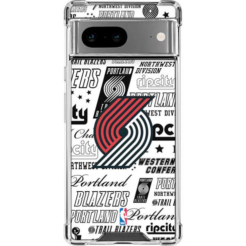 NBA Portland Trail Blazers Historic Blast Google Pixel 7a Clear Case